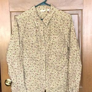 Halogen Long Sleeve Floral Blouse